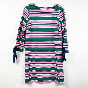 Draper James for Eloquii Dress Size 12 Striped Mini Dress Pink Green Preppy